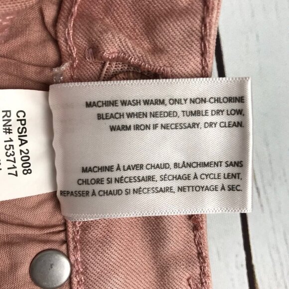 Adriano Goldschmied Girls Denim Shorts Peachy Pink Size 6X - Picture 7 of 7